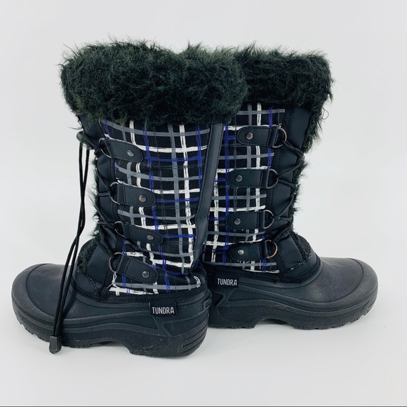 Tundra Shoes - Tundra Black & Purple Diana Winter Snow Boots